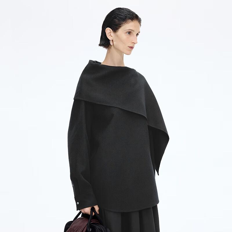 JNBY 25 Winter Wool Scarf Collar Coat