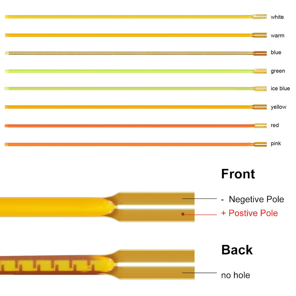 Free Cut 3V Flexible LED Filament for LED Bulb 25mm 80mm 110mm 128mm 190mm 255mm 300mm DIY Edison Bulb Parts COB LED Diode