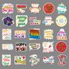 50 Happy New Year Doodle Decoration Festival English Stickers DIY Mobile Case Suitcase Stickers Waterproof