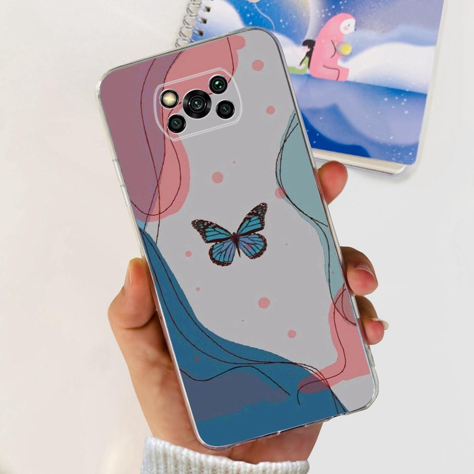 För Xiaomi Poco X3 Pro Fodral Ny Mode Målat Skydd Genomskinligt Silikon Mjukt TPU Telefonfodral För Xiaomi Poco X3 NFC PocoX3 Pro Skal