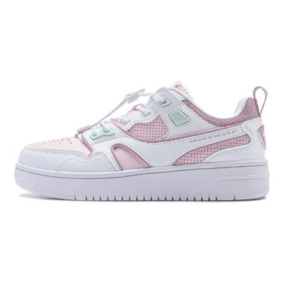 Li Ning Chaussures Décontractées Confortables Polyvalentes Antidérapantes Basses Sneaker Enfant Blanc Rose Violet YKCU028-2
