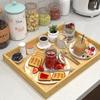 Rectangular Bamboo Tray Wooden Solid Color Fruit Snack Plates Stove Top Cover Cutting Board Multi-Purpose Kitchen Sink Cover