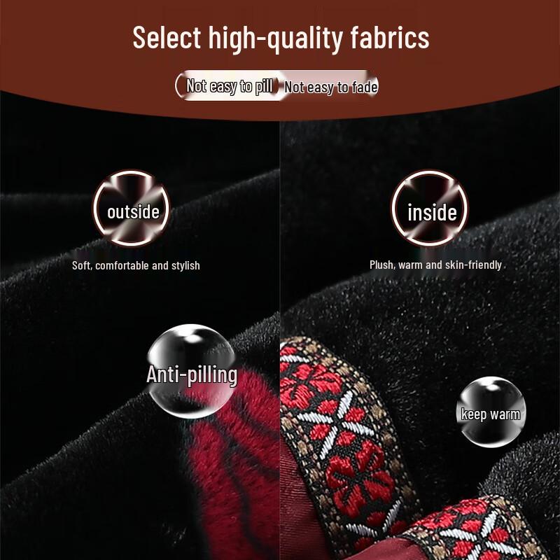 Elegant Faux Mink Velvet Winter Coat for Middle-Aged Women