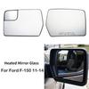 Left and Right Heated Side Mirror Glass Rearview Mirror White Lens for Ford F-150 2011 2012-2014 Rearview Mirrors Glass Door Wing Mirror