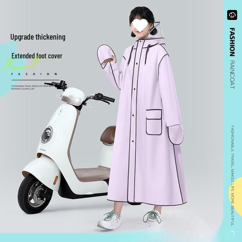 Long Full Body Rainproof Poncho for Adults - Electric Car and Bicycle Riding