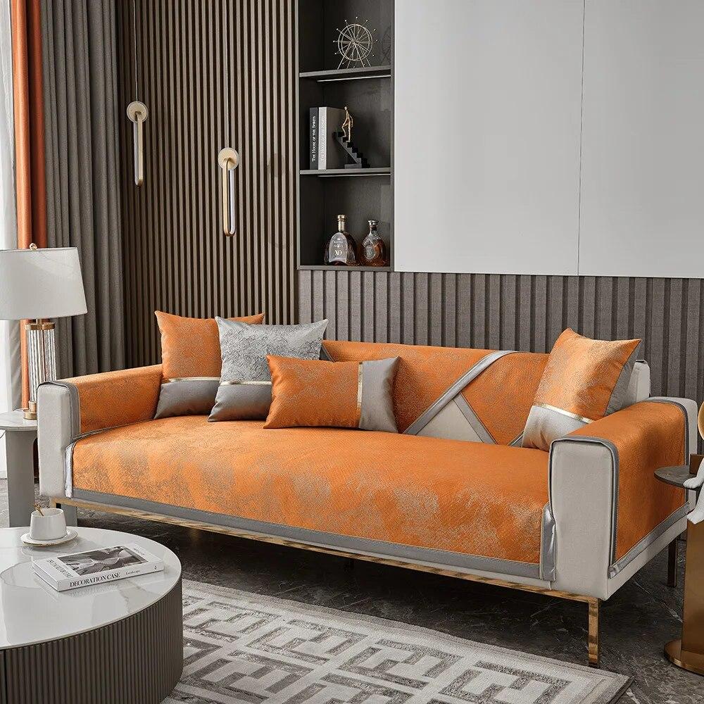 Chenille Sofa Cover Pet Dog Kids Mat Protector Non-slip Couch Slipcover Four Season Universal Sofa Covers Towel for Living Room