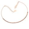 585 Purple Gold Plated 14K Rose Gold Simple Shiny Beaded Bracelet for Women Party Luxury Party Slender bangles jewelry