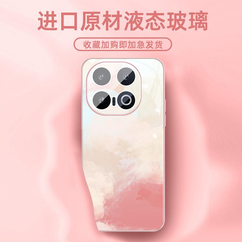 Applicable to iqoo13 mobile phone case, new simple wind rose gold IQOO ice-sensitive crystal transparent heat dissipation glass 13 with its own mirror
