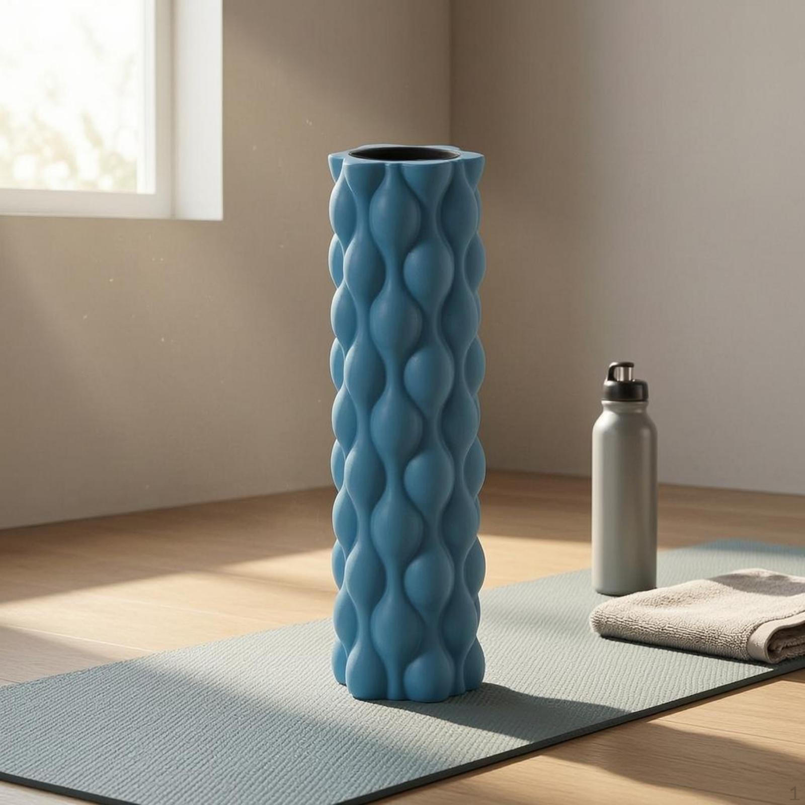 Foam Roller FirmDensity Textured Solid Cores Blue
