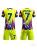 Summer New # 7 Ronaldo Football Jersey Men Women Short Sleeve T-shirt+Shorts Set Sports Causal Training Clothes Family Kids Tees