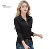 Women T-shirt Lapel Zipper Half Placket Long Sleeve Pullover Tops Solid Color Soft Stretchy Tee Slim Fit Casual Shirt Work Party Vacation Daily
