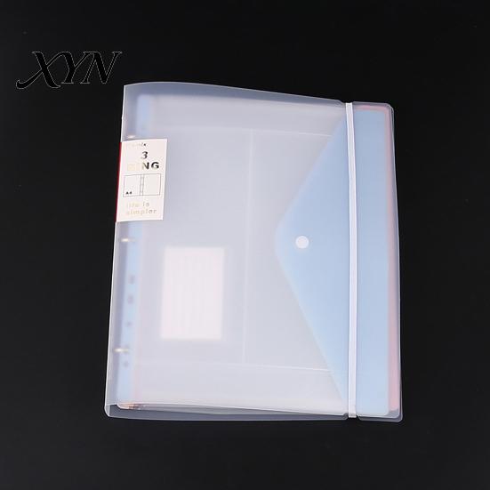 A4 Document Organizer Bag 11 Hole Expandable Binder Folders for 2/3/4 Ring Pouch, Plastic Envelopes 11-hole Pocket with Snap Button & Label,
