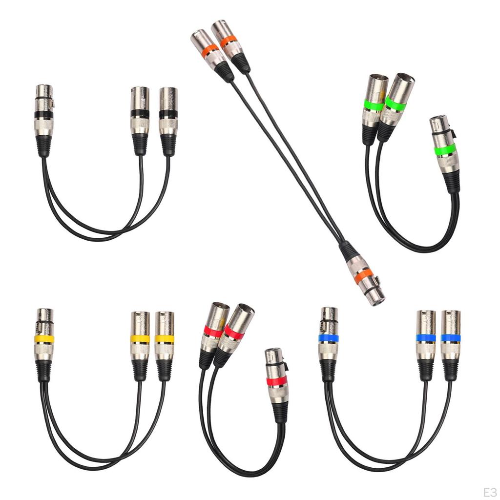 Splitter Cord, 1 XLR Female to 2 Male Y Cable, 30cm for Equelizer