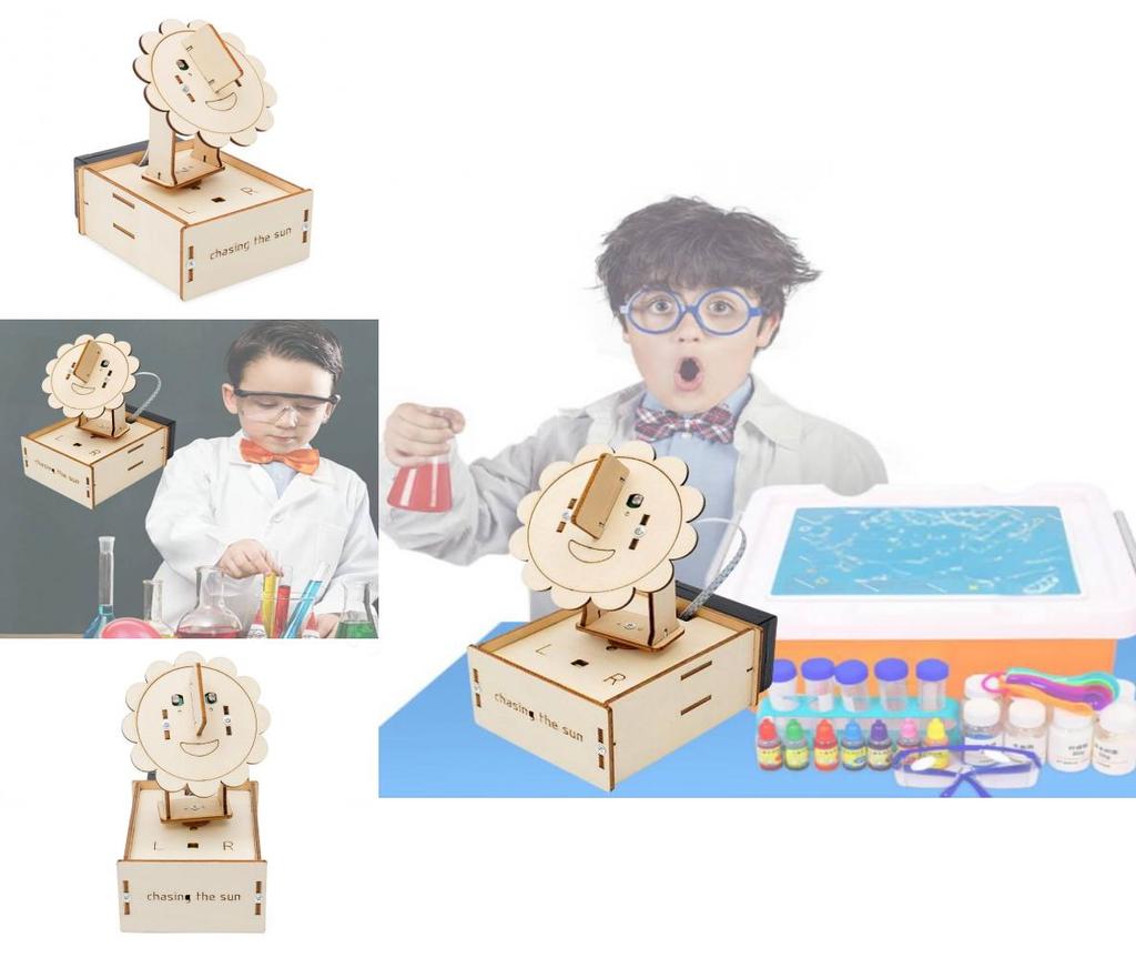 Educational Diy Wood Solar Powered Sun Model Stem Material Kit For Kids Aged 8 And Up