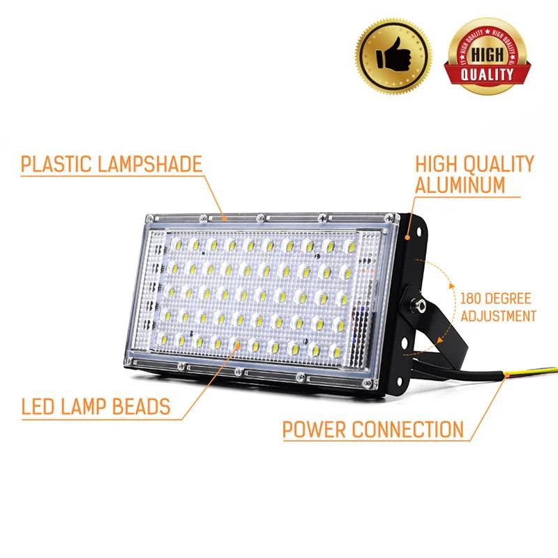 LED RGB Floodlight 220V 240V IP65 Waterproof Cool White Spotlight for Landscape Street Outdoor Lighting