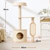 Space-Saving Cat Tree Villa with Integrated Toy, Bed, and Jumping Platform.
