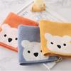 Children Towels Boys Girls Kindergarten Cartoon Bear Pattern Hangable Hand Towel Cotton Baby Face Towel Kids Beathroom Products