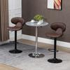 Adjustable Swivel Bar Stools Set Of 2 Barstools With Footrest And Backrest Steel Frame Gas Lift For Kitchen Counter