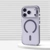 Invisible Alloy Lens Stand Magnetic Armor Case For iPhone 17 Air 16 15 14 Plus 13 12 Pro Max Magsafe Anti-Slip Transparent Cover