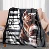 Bulldog Print Flannel Throw Blanket, Lightweight All-Season for Sofa Bed Office, Modern Design Dog Lover Gift, Hand Wash Only