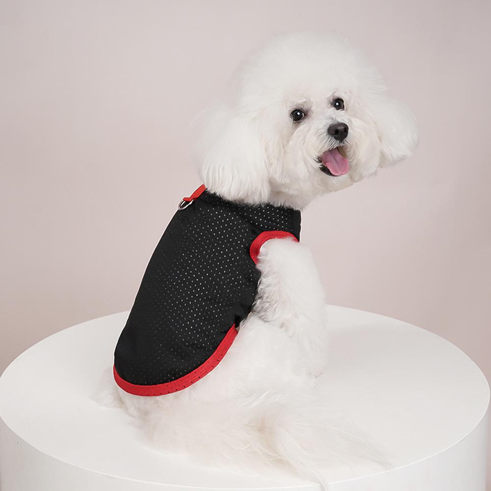 

M-2XL Летний жилет для питомца кошки, одежда для щенка собаки, дышащий прохладный жилет для маленьких собак, жилет для собаки тедди, одежда для питомца XL чёрный