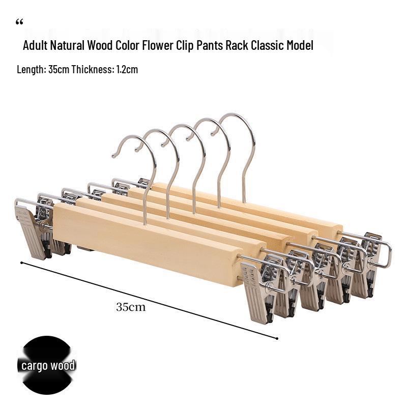 

Solid Wood Non-slip Hanger for Clothing Stores - Markless Wardrobe Drying Rack. Minor Color Difference