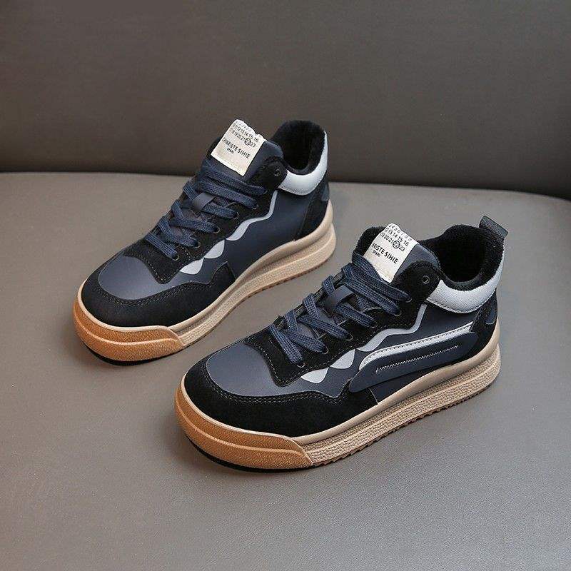 2025 Herbst und Winter neue lässige Sport-Board-Schuhe · rutschfest und warm · Xiangli Partner | Samt Schnürung runde Zehenpartie Board