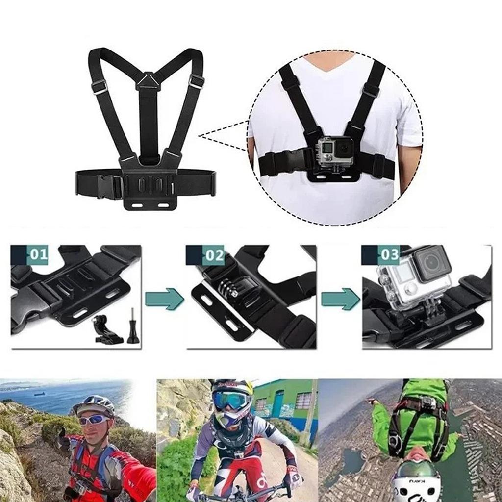 Sports Photography Equipment Cell Phone Chest Mount Harness Strap Mobile Phone Holder
