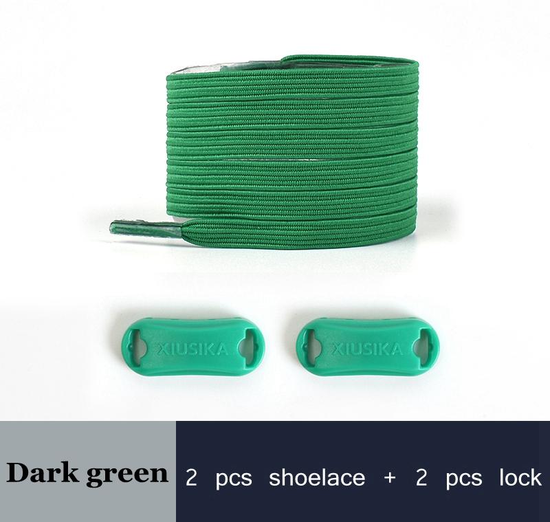 1 Pair No Tie Shoe Laces Elastic Laces for Sneakers Flat Shoelaces Without Ties Shoelace with Lock for Kids Adult Shoestrings