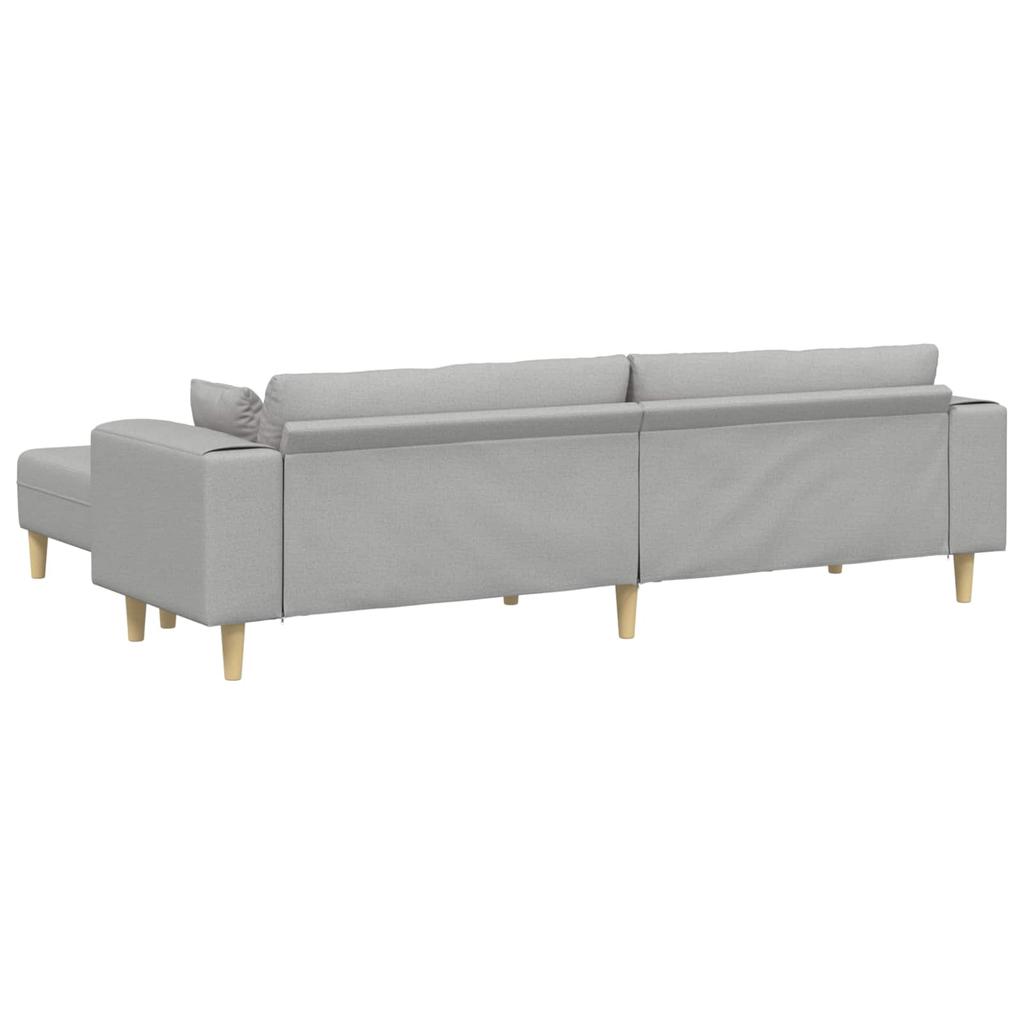 3 Piece Sofa Cloud Grey 250 x 188 x 76 cm Fabric