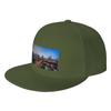 Fashion Austin  Texas  City Skyline  City Lights Flat Brim Sun Hat  Cycling Summer Hat