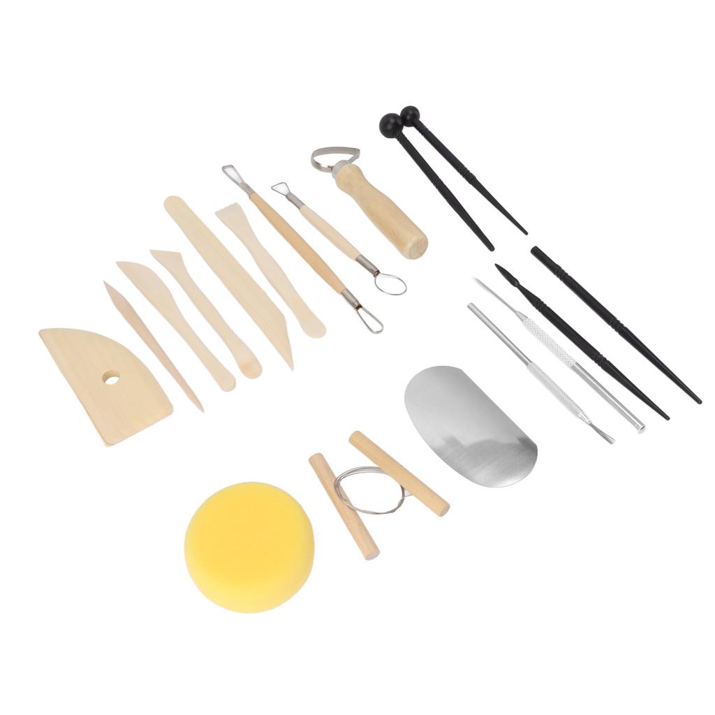 Clay Tools Kit Sculpting Tools Wooden Material Shaping Building Modeling Carving Accessories for Pottery Arts Craft