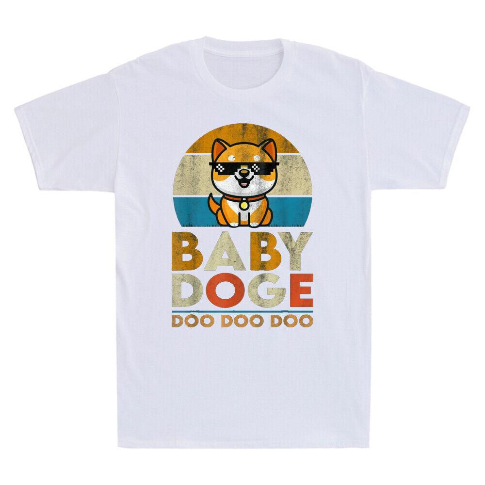 Baby Doge Coin Tee Baby Doge Doo Doo Doo Funny Meme Vintage Men s T-Shirt S