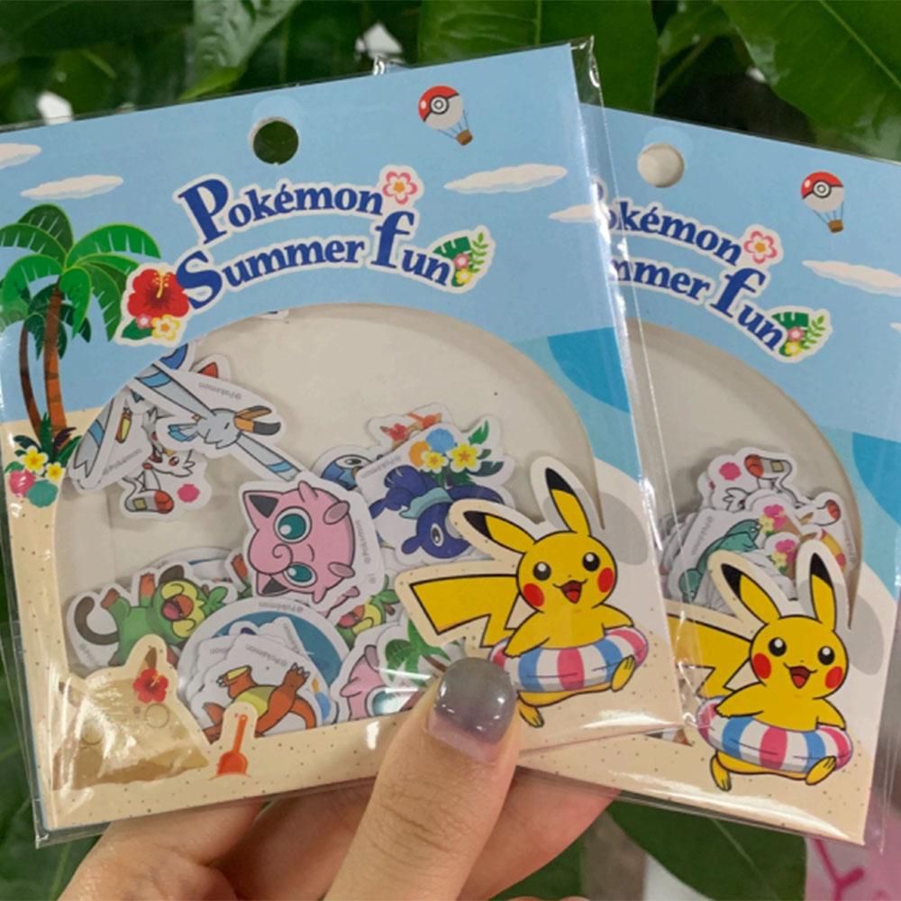 Genuine Anime Pokmon Pikachu Stickers Pack Graffiti Decals Decoration For Phone Laptop Stationery PVC Waterproof Toys Gift