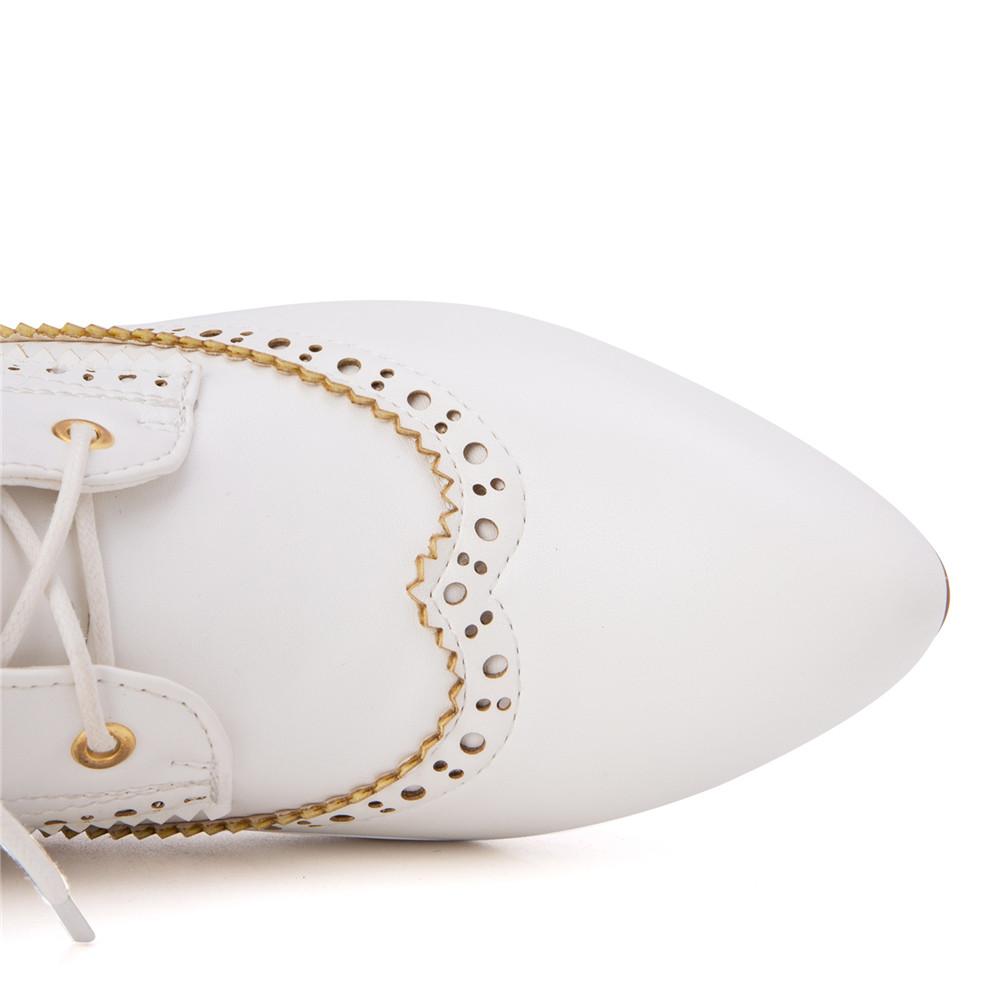 Fashion 2025New Lace Up Ladies Square High Heel Shoes Ankle Boots Side Zip Retro Women Pointed Toe Thick Soled Short Booties White Black