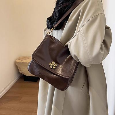 Bag Women'S Crossbody Bag Underarm Women'S Bag Retro Premium One Shoulder Messenger Bag Luggage