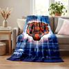 Coperta Chicago Bears Coperta di Flanella Morbida Accogliente Peluche Coperta da Divano Letto Leggera Decorazione per la Casa