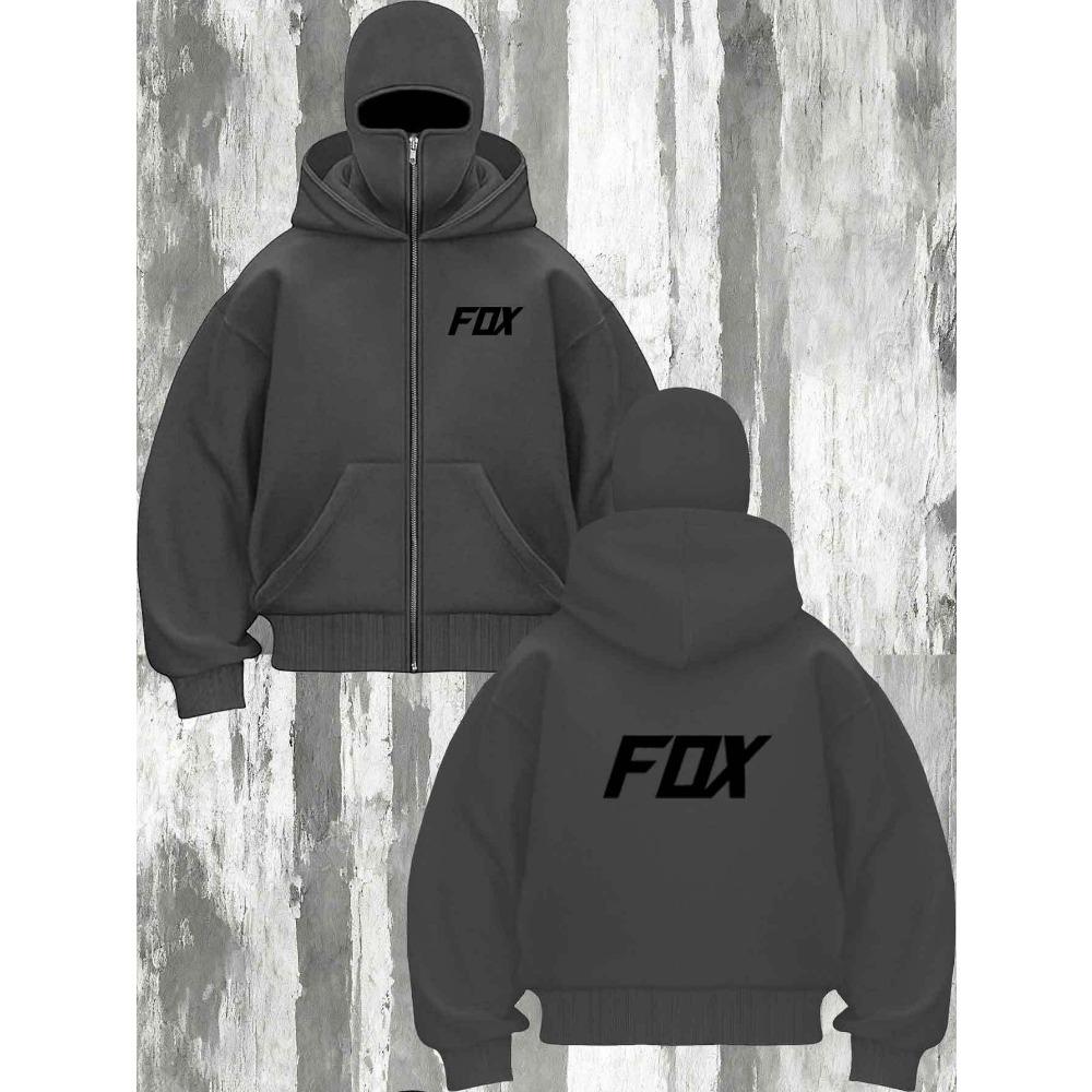 Autumn/Winter Couple Hooded Zipper Sweatshirt Loose Hooded Casual Top Warm Long Sleeve