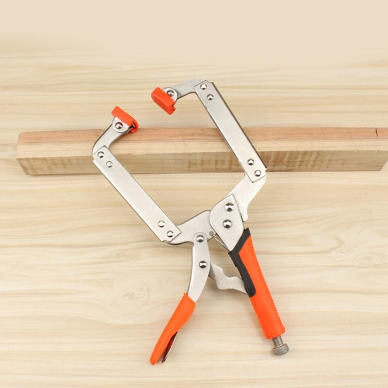 6/9/11/14/18Inch Face Clamps Pocket Hole Clamps for Woodworking, Welding Clamps Metal Vise Grip Clamps Locking C Clamps