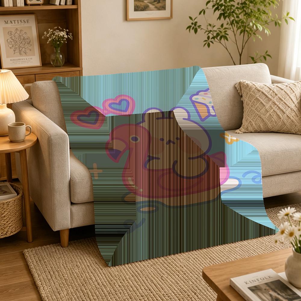 Art M-Mongmong Throw Blankets Soft Warm Flannel Blanket Bedding For Bed Living Room Home Sofa