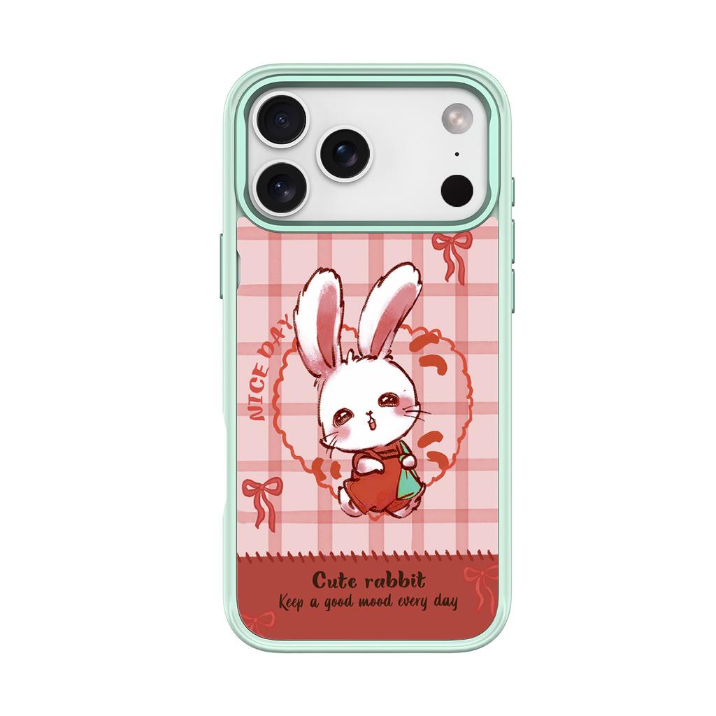 Applicable to Apple 17pro mobile phone case, advanced sense 16 replaceable back plate 15promax magnetic mobile phone case, rose red rabbit.
