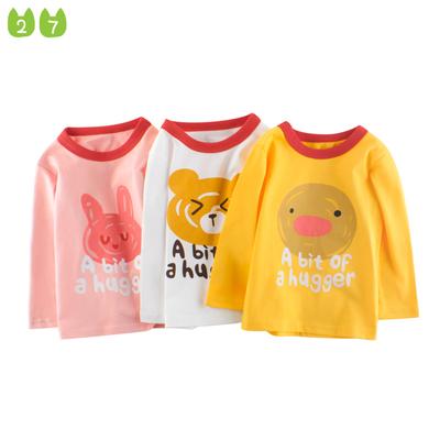 Merk Meisjes T-shirt met Lange Mouwen Koreaanse Stijl Kinder Top Katoen