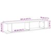 VidaXL Étagères murales 2 pcs vieux bois 105x18x20cm bois d'ingénierie, étagère flottante, étagère de buanderie, étagère 856602