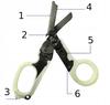 Medical Tactical Rescue Scissors Glow In The Dark 6 In 1 Black