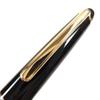 Great MONTBLANC fountain pen Meisterstck Classic white star Black gold 14K mens Used