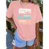 Elegant short-sleeved shirt for women Hawaiian vacation-themed printed round-neck women's shirt T The shirt is suitable for spring and summer