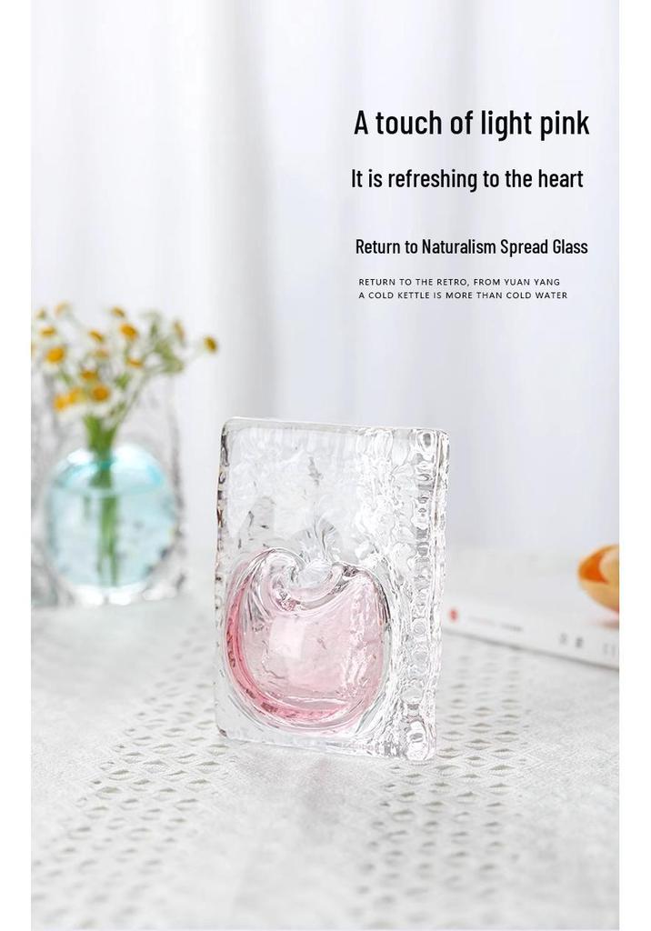 Ocean Heart Handmade Japanese Crystal Glass Mini Vase for Fresh Flowers