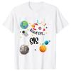 Space Birthday Shirt Planets Rocket Ship Astronaut Birthday Party Tshirts Space Birthday T-Shirt Family Suit Space Tees Clothes