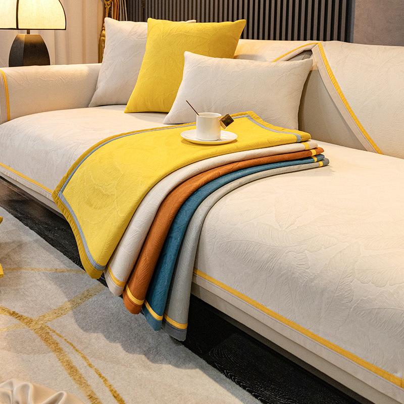 High-End Light Luxury Sofakissen, Rutschfest, High-End Sofaüberwurf, All-Inclusive, Nordisch Schlichte Sitzkissenbezüge, Universell für alle Jahreszeiten