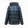 Damenjacke für Herbst und Winter, einfarbig, mit Kapuze, schmale Passform, dick, warm, kurz